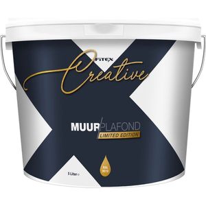 Fitex Creative Limited Edition Muur/Plafond Ral 9010 Wit - 10 liter- Muurverf - Dekkend - Binnen - Mat -