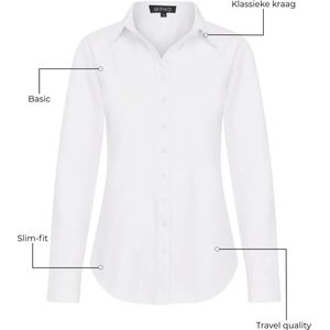 Mi Piace - Travel Blouse - Wit - Dames