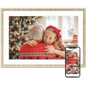 Digitale fotolijst met 10,1 inch HD touchscreen en WiFi, 32 GB geheugen voor direct delen