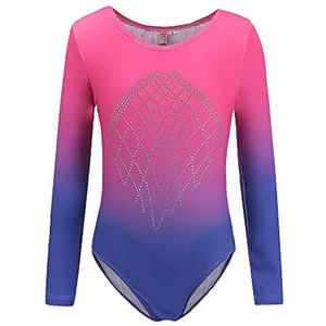 Gymnastiekpak voor meisjes - Turnpak met lange mouwen, balletrokje en dansjurk