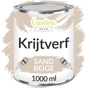 Zand Beige Krijtverf 1000 ml | Mat en Wasbaar | Perfect voor Meubelrenovatie en Decoratie | Waterbasis Formule