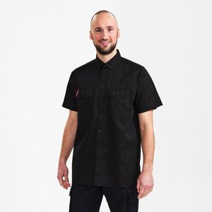 Engel Extend herenoverhemd met korte mouwen 7183-810 - Black - 37/38