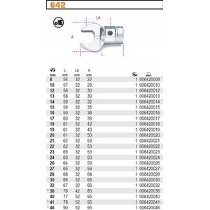 Beta - Opsteek Steeksleutel - 21mm - Staal