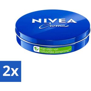 2 x NIVEA - Crèmeblik - Klassieke Crème - Natuurlijke oliën - 75 ml - NIVEA Crème - Verzorging - Droge Huid - Gevoelige Huid - Hydraterende Crème