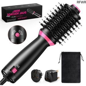 RFWR® 3-in-1 Warmteluchtborstel met Iontechnologie - Draagbare Haardrogerborstel voor Alle Haartypes