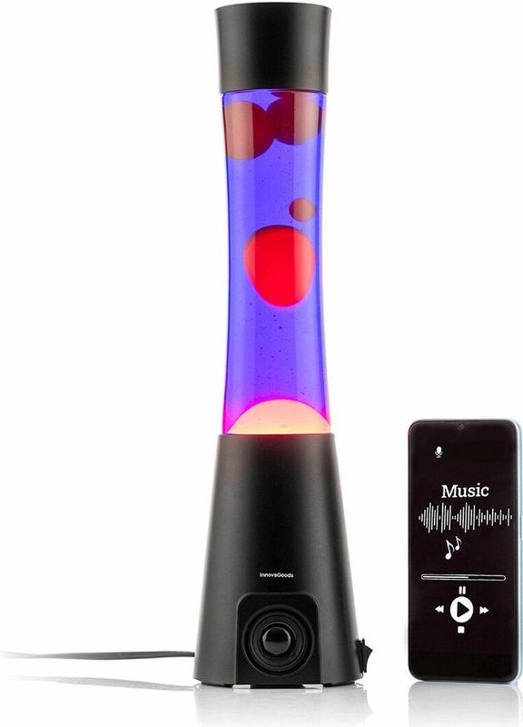 InnovaGoods - Lava Lamp met Speaker - Retro Design - Bluetooth 5.0 - 3 W