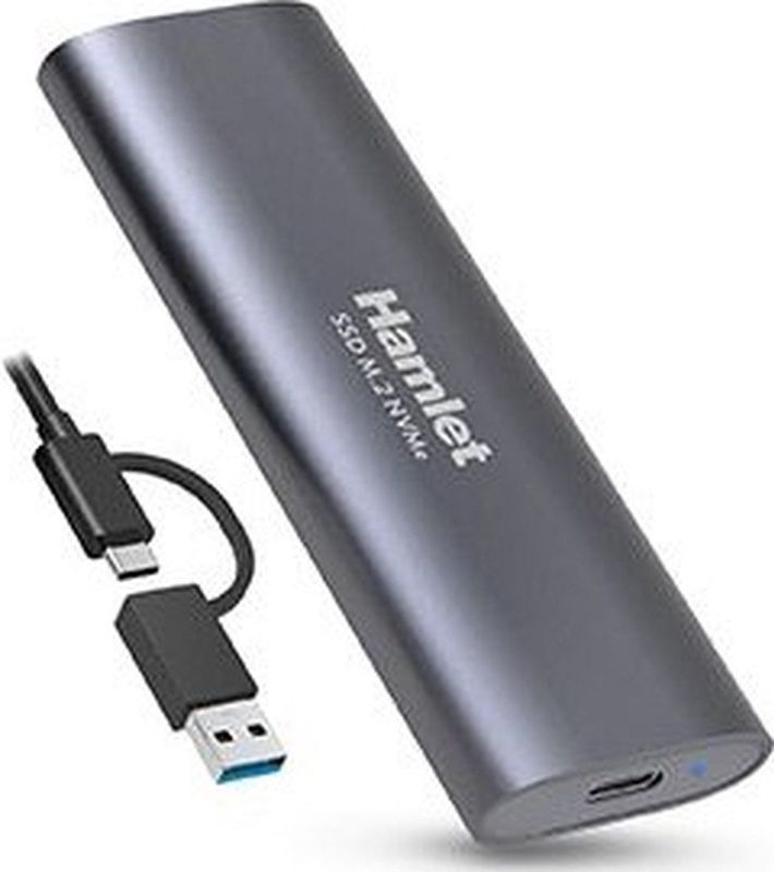 Hamlet - HXDM2-10GY - Externe Behuizing - Grijs - M.2 NVMe - USB 3.2 Gen 2