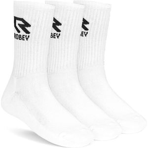 Robey Sportsokken Unisex - 3 Paar - Maat 42/46 - Wit