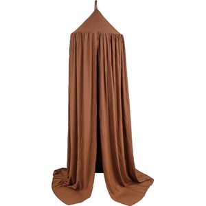 Honeybears Klamboe Bruin 270CM – Baby klamboe meisjes/jongens- Katoen – Polyester – Hemeltje -Kinderklamboe – Baby Sluier - Bedtent