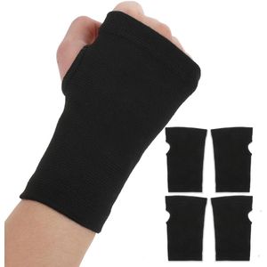 Polsbrace-Pols Compressie Sleeve-4 Stuks-Polsbandage-polsbrace rechts-Polsbrace-zwart
