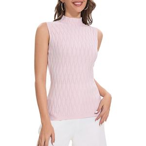 Elegante Dames Mouwloze Coltrui - Gebreide Turtleneck Schaal