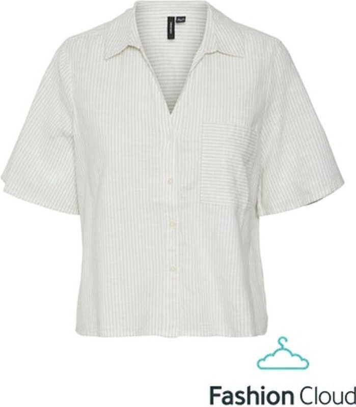 Vero Moda Jily 2/4 Overhemd Met Korte Mouwen Blauw M Vrouw