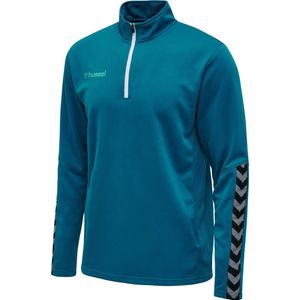 Hummel - hmlAUTHENTIC HALF RITS SWEATSHIRT - Zwart - Katoen - Lichtgewicht