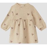 A-lijn Jurk - Zacht - Lange Mouwen - Uitlopende - Met Borduursel