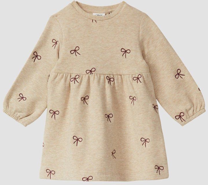 A-lijn Jurk - Zacht - Lange Mouwen - Uitlopende - Met Borduursel