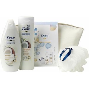 Dove Nourishing Secrets Restoring Geschenkset 1ST - Toilettas met Spons