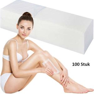 Set van 100 Harsstrips I Ontharingsstrips | Waxstrips I Hars Ontharen I Ontharingsstrips I Epilator I Nonwoven I 20x7 CM