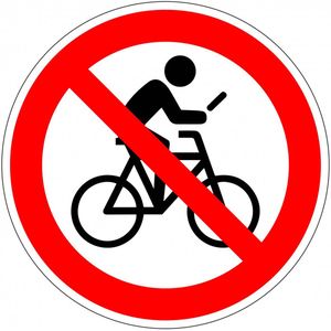 Niet appen op de fiets sticker 50 mm - 10 stuks per kaart