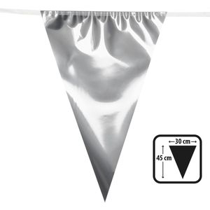 Boland - Foliereuzenvlaggenlijn zilver Zilver - Geen thema - Feestversiering - Jubileum - NYE