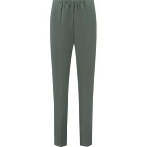 Coraille dames broek, Anke met elastische tailleband, groen, maat 52 (maten 36 t/m 52) stretch, fijne kwaliteit, zonder rits, steekzakken