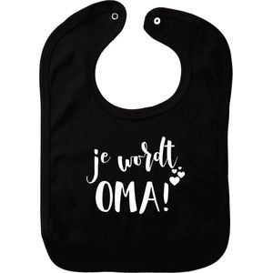 Zwarte slab met tekst 'Je wordt oma!' - Cadeau voor zwangerschap aankondiging - Pregnancy announcement