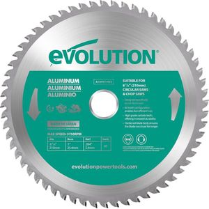 EVOLUTION - ZAAGBLAD ALUMINIUM - CS - 210 X 25.4 X 2.4 MM - 60 T
