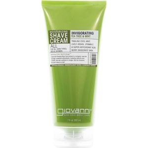 Giovanni Cosmetics - Moisturizing Shave Cream Tea Tree & Mint (Invigorating) - 207 ml
