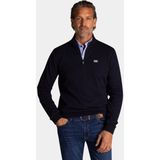 NZA - Blauwe katoenen half zip trui
