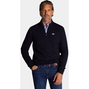 NZA - Blauwe katoenen half zip trui