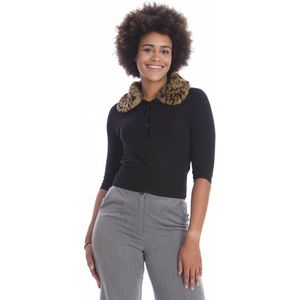 Dancing Days - Leopard Cardigan - S - Zwart