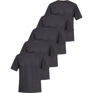 Jack & Jones Jacunder 5-pack Heren T-shirts - Crew neck - ondershirt - casual - effen zwart - Premium Tee - maat XL