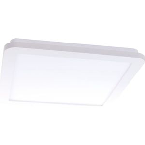Vierkante badkamerlamp Anne | 1 lichts | wit | kunststof / metaal | 30 x 30 cm | badkamer lamp | modern design