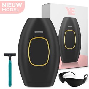 Laser Ontharingsapparaat - IPL Ontharing Apparaat - Epileerapparaat Dames - Inclusief Beschermbril & Scheermes & Ebook - Zwart