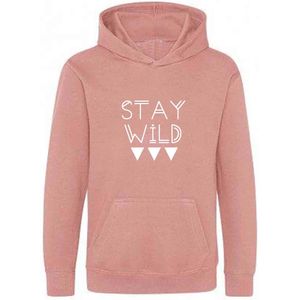Be Friends Hoodie - Stay wild - Kinderen - Roos - Maat 1-2 jaar