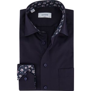 Eton business overhemd donkerblauw