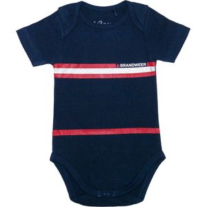 Fun2Wear - Romper Brandweer - Navy Blauw - Maat 74/80 - Jongens, Meisjes