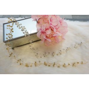 Gold Eye haarketting parel