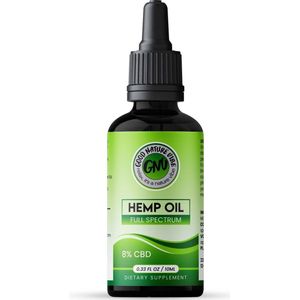 Good Nature Vibe CBD olie Full spectrum 8% 10ML - 100% Natuurlijke CBD-olie kopen zonder THC - Bevat ook CBG, CBN, CBC en natuurlijke terpenen - MCT olie voor maximale opname door het lichaam - Op basis van vezelhennep geen Cannabis - Hoge kwaliteit
