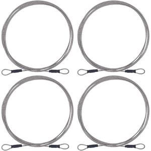 4Pcs 2M Lange Veiligheid Kabel - RVS Draad Touw - Outdoor Gate Bagage Lock .