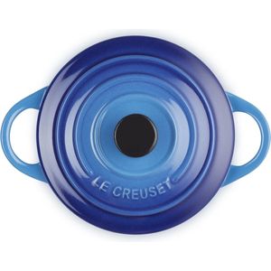 Le Creuset Serveerpannetje / Mini Braadpan Signature Azure ø 10 cm / 250 ml