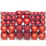 vidaXL-100-delige-Kerstballenset-3/4/6-cm-rood