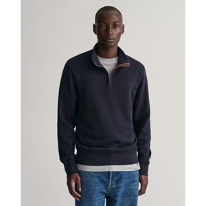 Gant - Sacker Rib - Sweatshirt - Katoen - Halve Rits