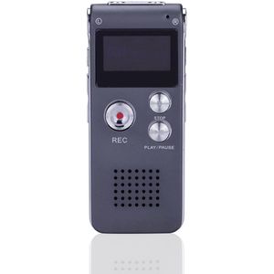 Digitaal dicteerapparaat - 8GB audio-opnameapparaat, digitale spraakrecorder met spraakherkenning voor interviews, lezingen, lessen, vergaderingen en presentaties - grijs