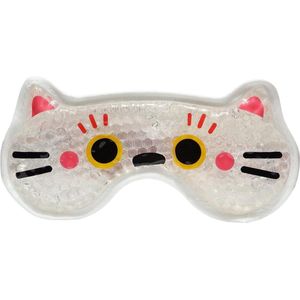 Geloogmasker - Pluche Gevoerde Achterkant - Koelbril Gelkralen - Koudetherapie - Vermoeide Ogen