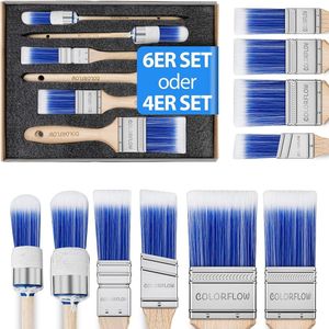 Set schilderkwasten - professionele kwasten - 6-delig - voor doe-het-zelvers
