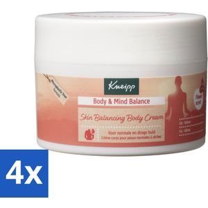 Kneipp - Body crème - Body & Mind Balance - Iris & Vetiver - 200 ml - Voordeelverpakking - 4 stuks