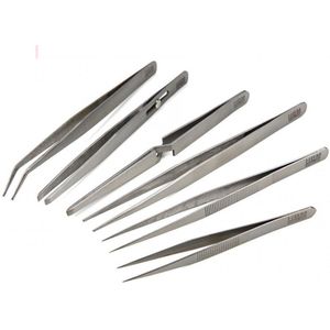 HBM 6 Delige RVS Pincet set