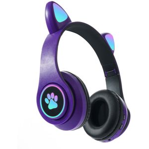 KINSI koptelefoon kinderen draadloos - Kinder Koptelefoon met Kattenoortjes - Multi-apparaat Compatibel