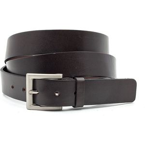 JV Belts Riemmaat XL bruin - heren en dames riem - 3.5 cm breed - Bruin - Echt Leer - Taille: 155cm - Totale lengte riem: 170cm