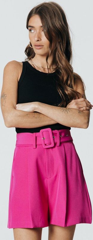 Colourful Rebel - Louise High Waist Belted Short - Korte Broek